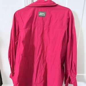 Daily Drills Oversized Red Button Down XS/S
